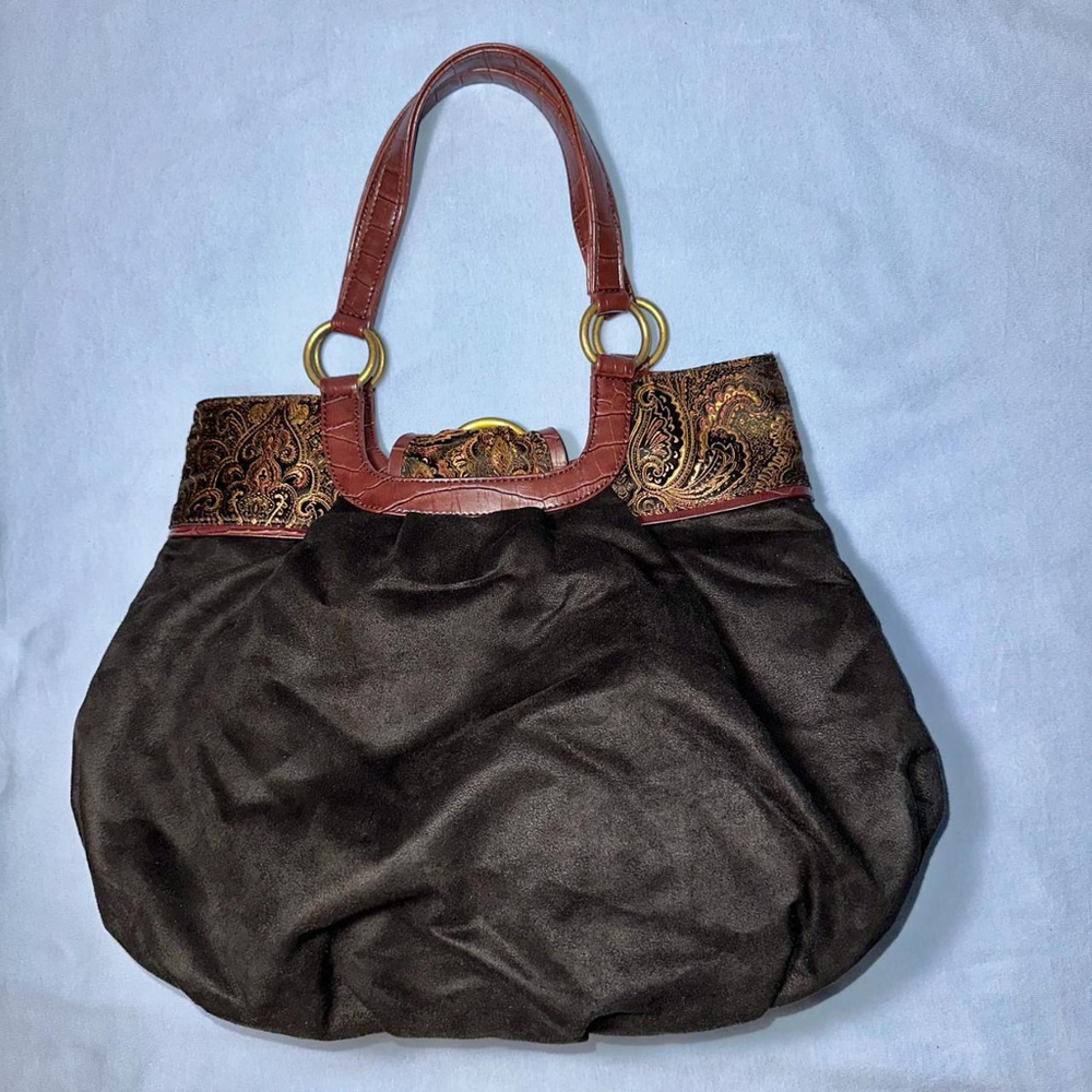 Vintage black, red and gold whimsygoth shoulder bag from Coldwater Creek - Picture 2 of 8